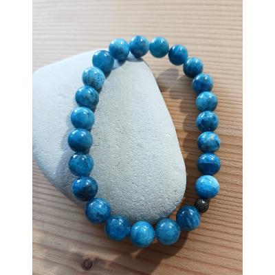 Bracelet en Apatite bleue - 8 mm